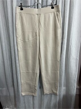 OGL Woman’s Cream Straight-Leg Pull-On Joggers
